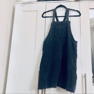 Sadie & Sage Navy Corduroy Overall Dress